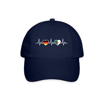 Algérie Allemagne Battement de cœur Drapeau Algérien - Casquette classique - bleu/bleu - Devant