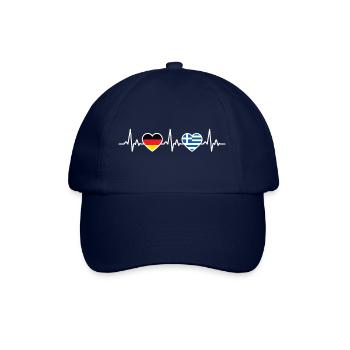 Grèce Allemagne Battement de cœur Drapeau Grec - Casquette classique - bleu/bleu - Devant