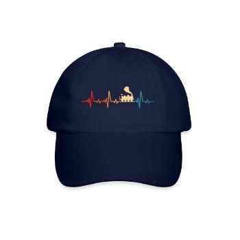 Model Railway Retro Railway Locomotive - Baseball Cap - blue/blue - Front