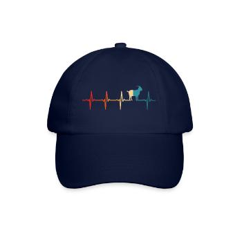 Chèvres Heartbeat T Shirt Chèvre Drôle - Casquette classique - bleu/bleu - Devant