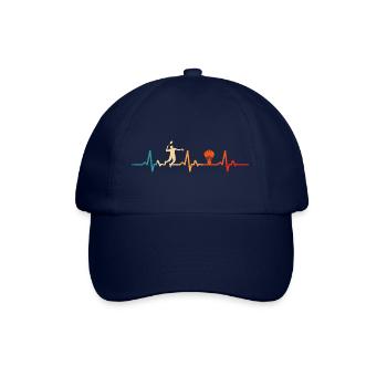 Badminton Herzschlag Badmintonspieler - Baseballkappe - Blau/Blau - Vorne
