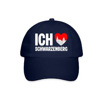 Schwarzenberg Ich liebe meine Stadt - Baseballkappe - Blau/Blau - Vorne
