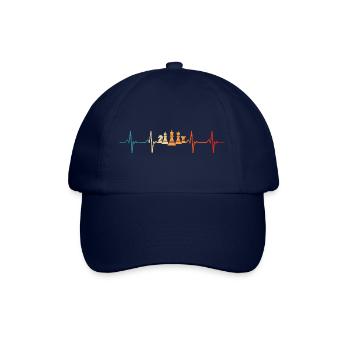 chess player heartbeat - Baseball Cap - blue/blue - Front