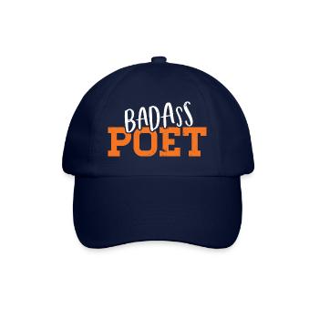 Badass Poet Typography Design - Baseballkappe - Blau/Blau - Vorne