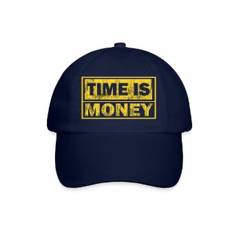 Time is money – black and yellow design - Baseball Cap - blue/blue - Front