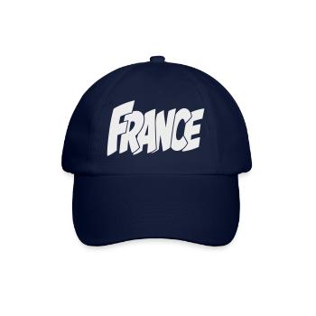 Frankreich, France Bold Comic Typography - Baseballkappe - Blau/Blau - Vorne
