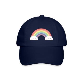 Süße Wolken und Regenbogen - Baseballkappe - Blau/Blau - Vorne