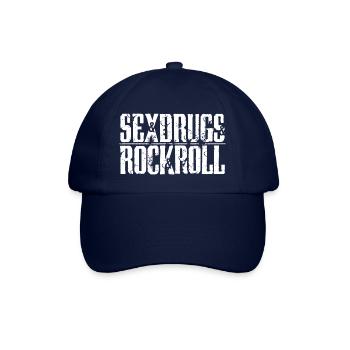 Sex Drugs und Rock & Roll - Baseballkappe - Blau/Blau - Vorne
