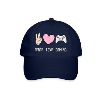 Peace Love Gaming - Baseballkappe - Blau/Blau - Vorne