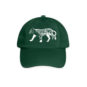 Tigre stylisé à imprimé animalier - Casquette classique - vert bouteille - Devant