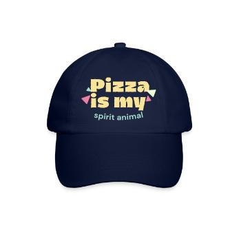 Pizza is my spirit animal funny saying Pizza fan - Baseball Cap - blue/blue - Front