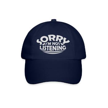 désolé de ne pas écouter - Casquette classique - bleu/bleu - Devant