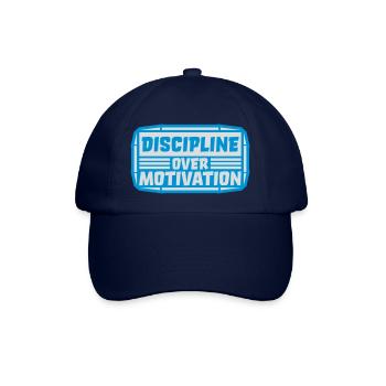 Citation de discipline sur la motivation - Casquette classique - bleu/bleu - Devant