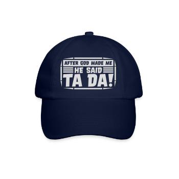 Après que Dieu m’ait fait - Casquette classique - bleu/bleu - Devant