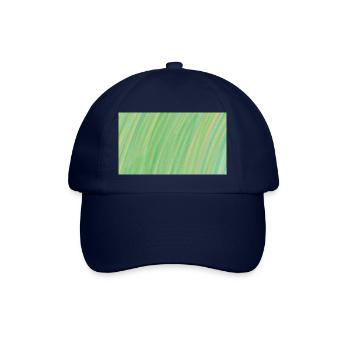 Farbverlauf Grün Gelb Orange abstrakt - Baseballkappe - Blau/Blau - Vorne