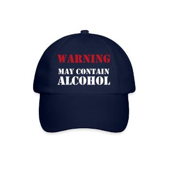 Warning - may contain alcohol - Baseballkappe - Blau/Blau - Vorne