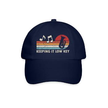 Tuba Player Keeping It Low Key - Baseball Cap - blue/blue - Front