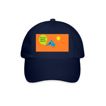 Vogel mit Einhorn-Sprechblase - Baseballkappe - Blau/Blau - Vorne
