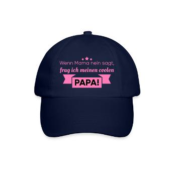 Lustige Sprüche cooler Papa - Baseballkappe - Blau/Blau - Vorne