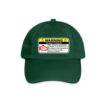 WARNING - Baseball Cap - bottle green - Front