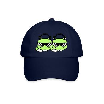 2 DJ Katzen Team Freunde Tiere Haustier Kätzchen - Baseballkappe - Blau/Blau - Vorne