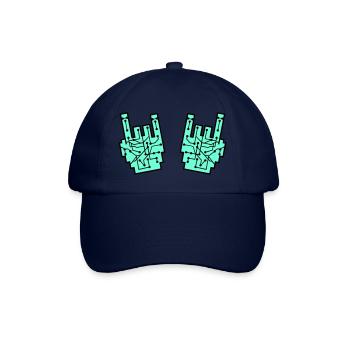 Nerd Geek Heavy Metal Rock Circuits Geste de la main - Casquette classique - bleu/bleu - Devant