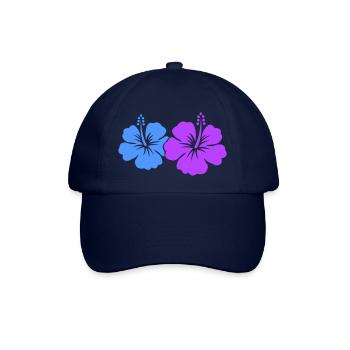Hibiskus Blume - Baseballkappe - Blau/Blau - Vorne
