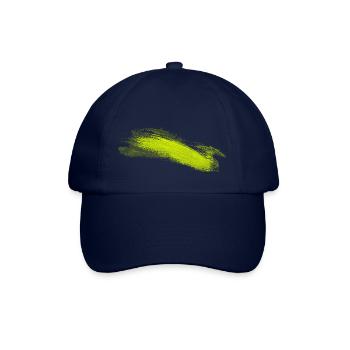 Neon Lime Pinselstrich - Baseballkappe - Blau/Blau - Vorne