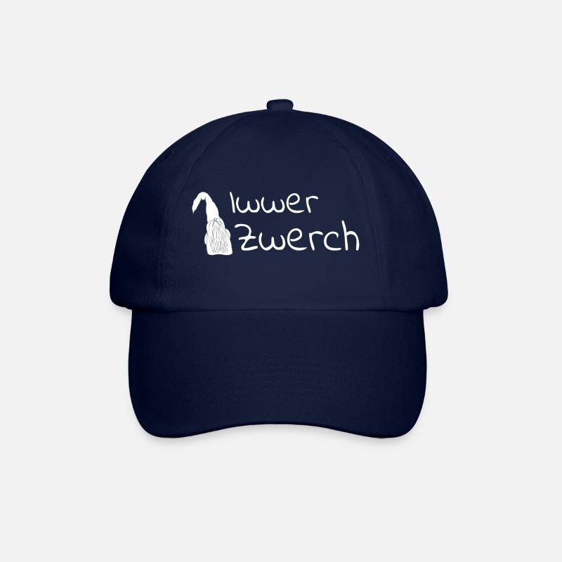 Iwwerzwerch weiss - Baseballkappe - Blau/Blau