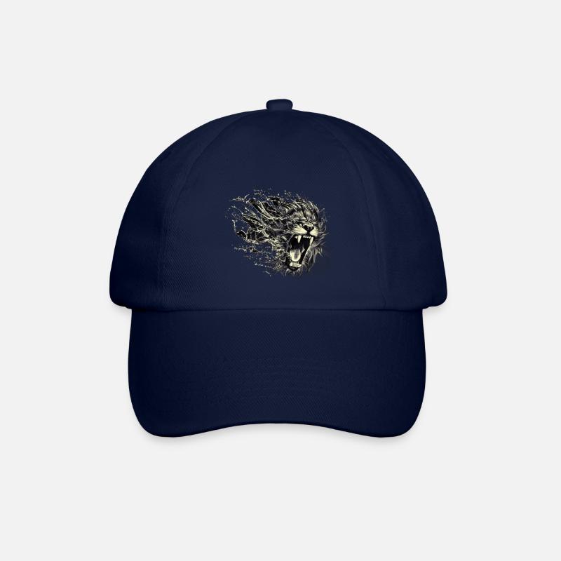 Schwarzer Löwe - Baseballkappe - Blau/Blau