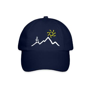 Stickman hiking on the mountains & sunshine - Baseball Cap - blue/blue - Front