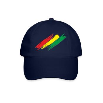Barres de couleur rouge-jaune-vert avec des ombres - Casquette classique - bleu/bleu - Devant