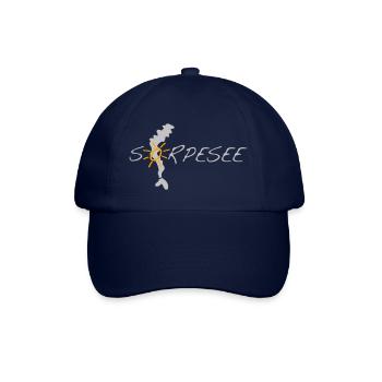 Sorpesee silber, mit Silhouette und Sonne - Baseballkappe - Blau/Blau - Vorne