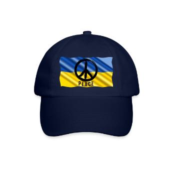 PEACE SIGN - on Ukrainian flag - Baseball Cap - blue/blue - Front