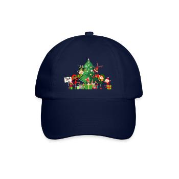 Weihnachten - Tannenbaum - Weihnachtsmann Feiertag - Baseballkappe - Blau/Blau - Vorne