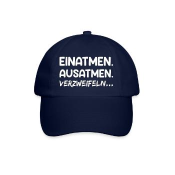 Meditation lustig Spruch Geschenkidee - Baseballkappe - Blau/Blau - Vorne
