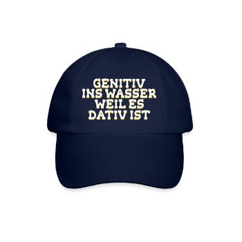 Deutsch Lehrer Humor Schule Geschenk - Baseballkappe - Blau/Blau - Vorne