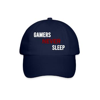 Gamers never sleep - Casquette classique - bleu/bleu - Devant