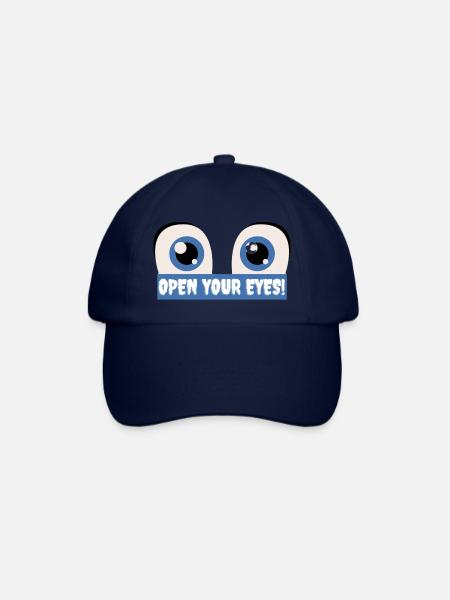 Open your eyes - Baseballkappe - Blau/Blau