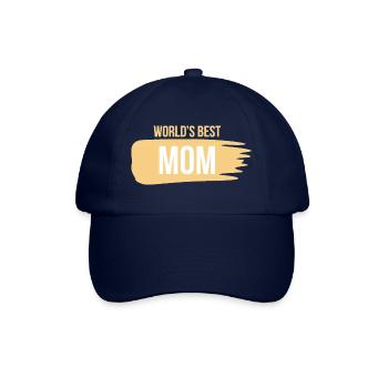 World's best MOM - Baseballkappe - Blau/Blau - Vorne
