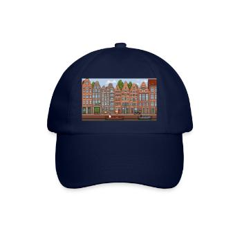 City centre Amsterdam - Pixel Art - Baseball Cap - blue/blue - Front