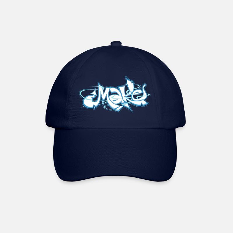 Blue word make graffiti - Baseball Cap - blue/blue