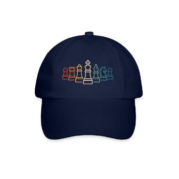 Pièces d’échecs rétro Joueur d’échecs - Casquette classique - bleu/bleu - Devant