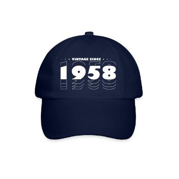 Best of 1958 - Feiern Sie 67 Jahre Vintage - Baseballkappe - Blau/Blau - Vorne