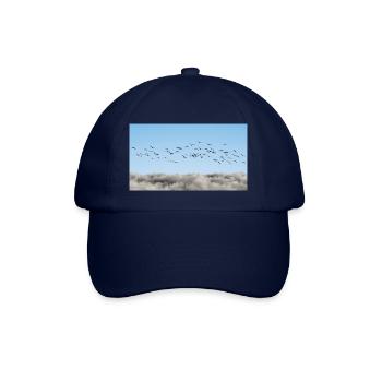 Über den Wolken Vögel - Baseballkappe - Blau/Blau - Vorne