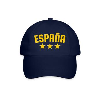 Spanien 3 Sterne Design Gelb - Baseballkappe - Blau/Blau - Vorne
