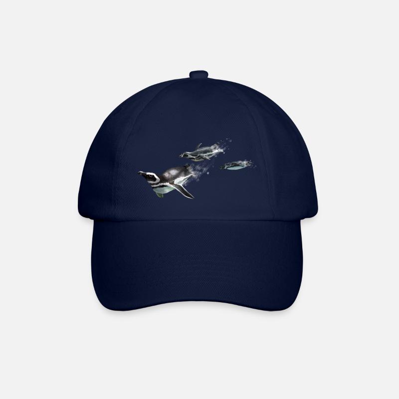 Pinguine - Baseballkappe - Blau/Blau