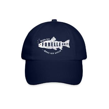 Forelle Forellen Angeln Angler Angelrute Fischen - Baseballkappe - Blau/Blau - Vorne