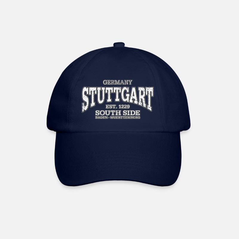 Stuttgart (white oldstyle) - Baseball Cap - blue/blue