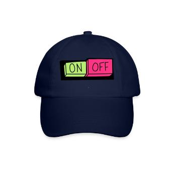 on und off button - Baseballkappe - Blau/Blau - Vorne